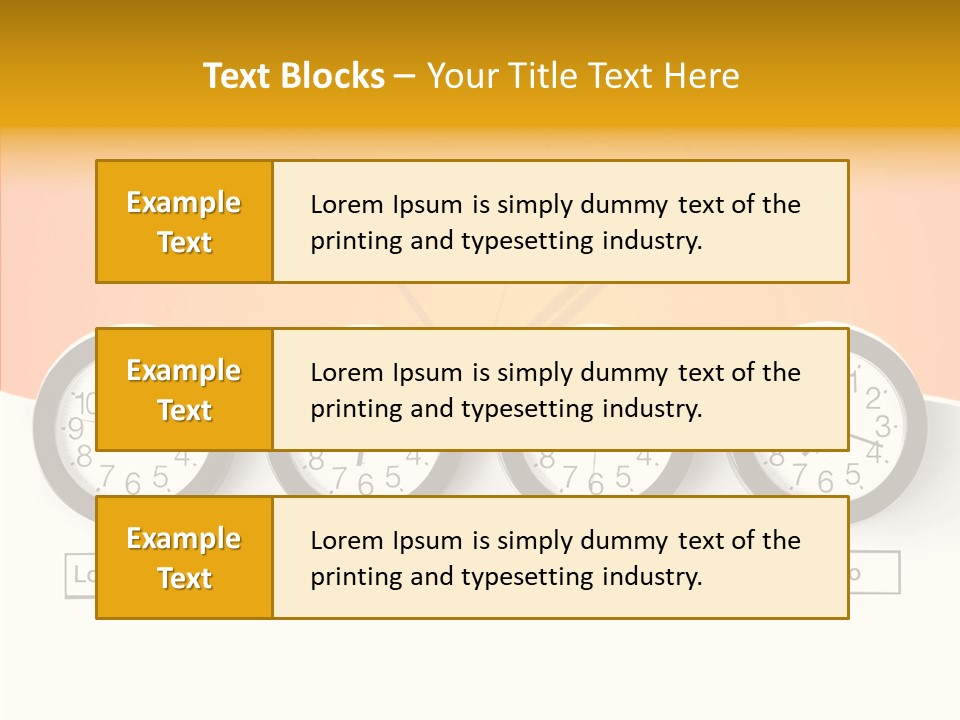 Different Movement Clock PowerPoint Template