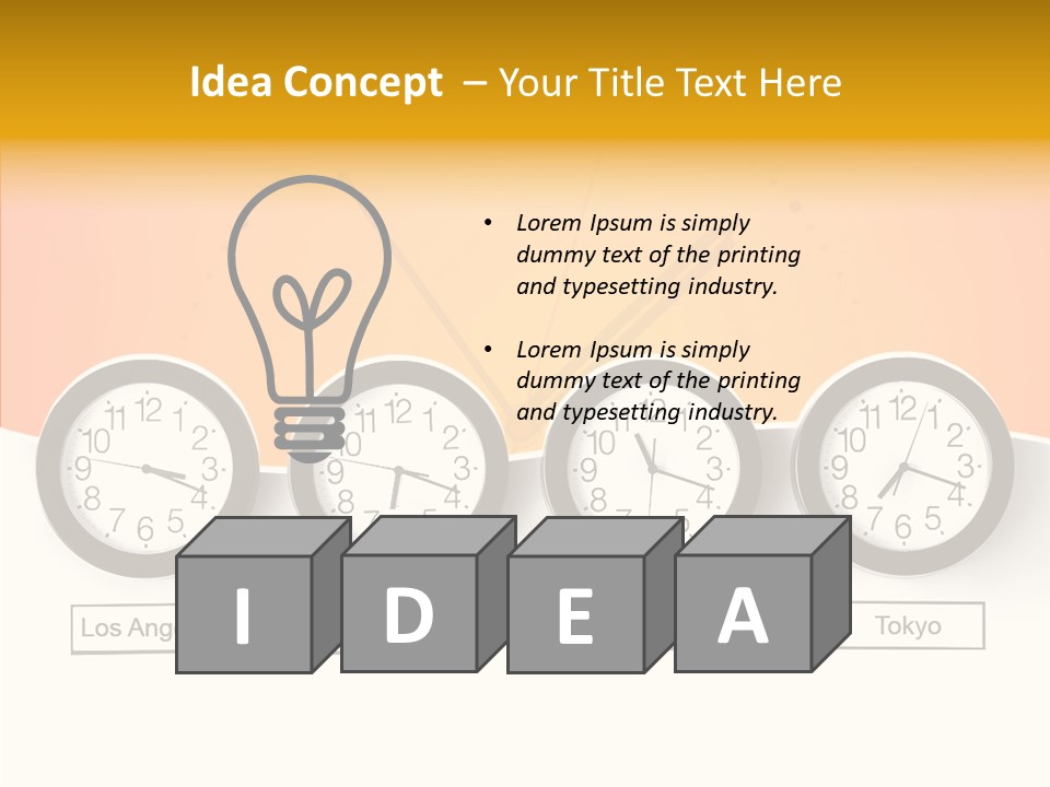 Different Movement Clock PowerPoint Template