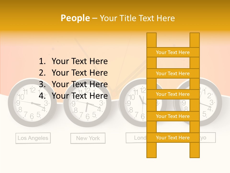 Different Movement Clock PowerPoint Template