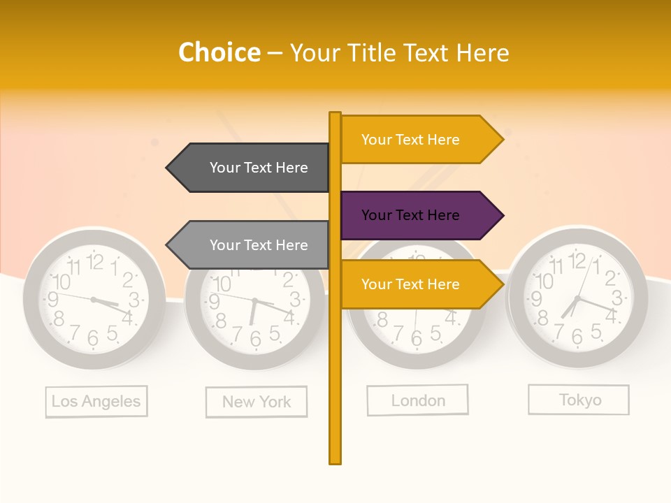 Different Movement Clock PowerPoint Template