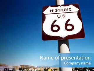 Sign Street Desert PowerPoint Template