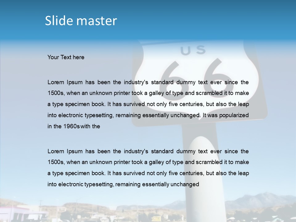 Sign Street Desert PowerPoint Template