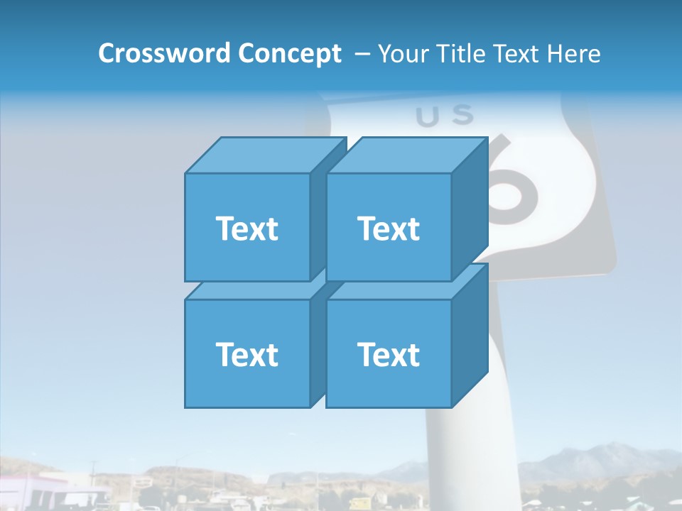 Sign Street Desert PowerPoint Template