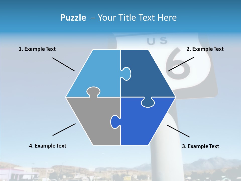 Sign Street Desert PowerPoint Template