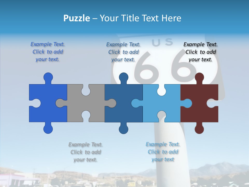 Sign Street Desert PowerPoint Template