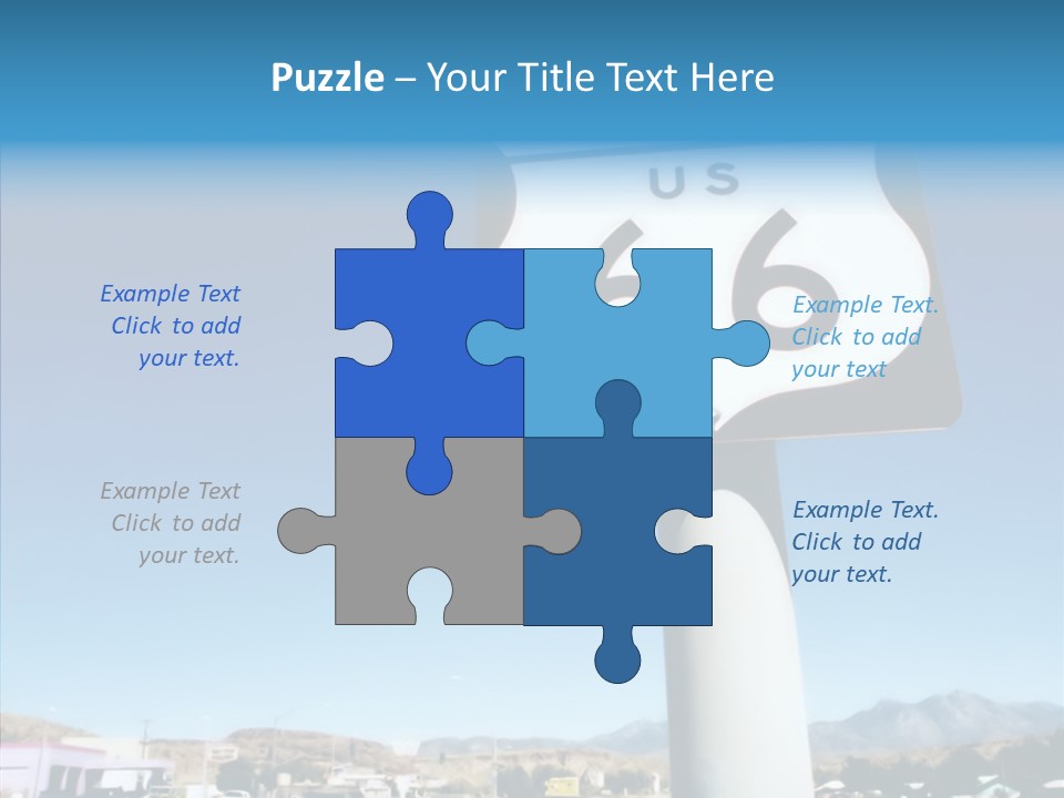 Sign Street Desert PowerPoint Template