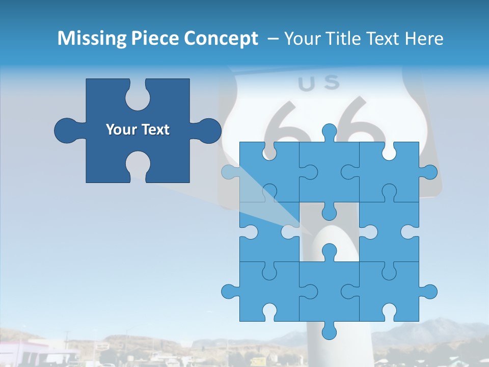 Sign Street Desert PowerPoint Template