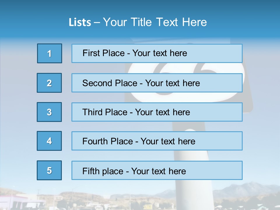 Sign Street Desert PowerPoint Template