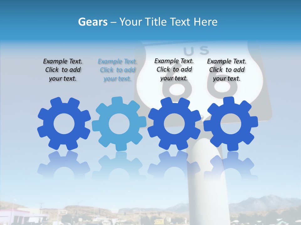 Sign Street Desert PowerPoint Template