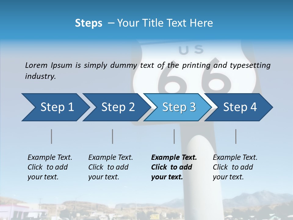 Sign Street Desert PowerPoint Template