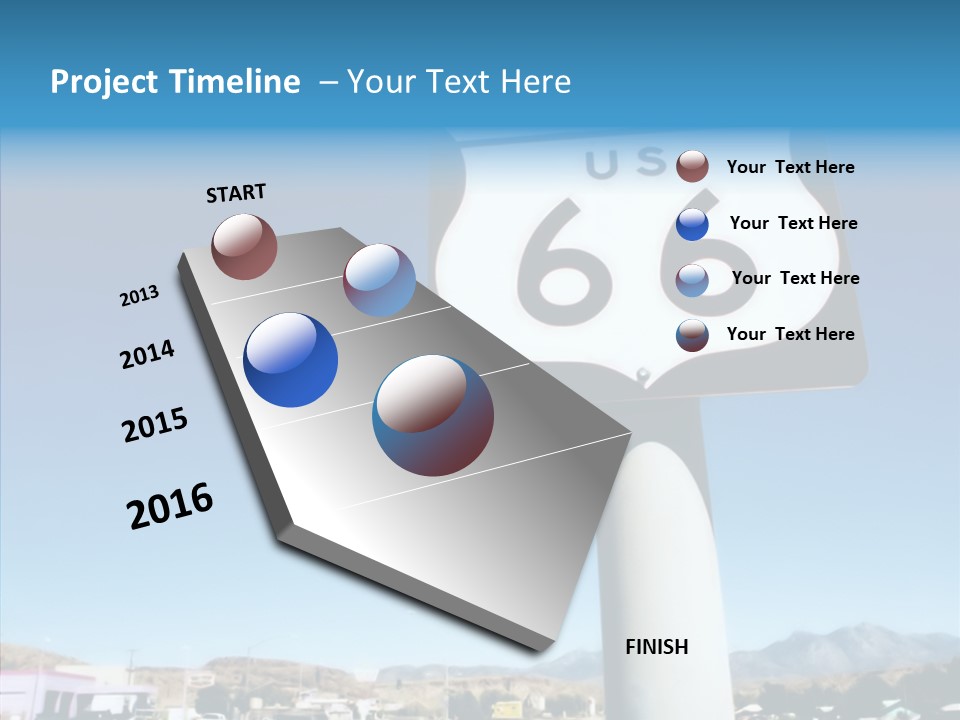 Sign Street Desert PowerPoint Template