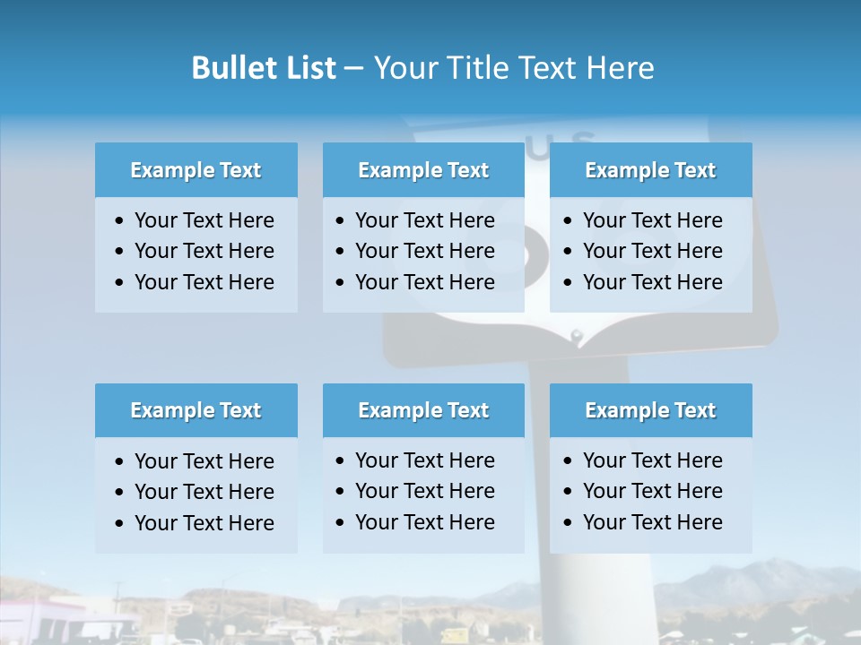 Sign Street Desert PowerPoint Template