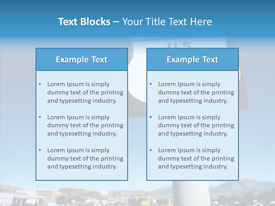Sign Street Desert PowerPoint Template
