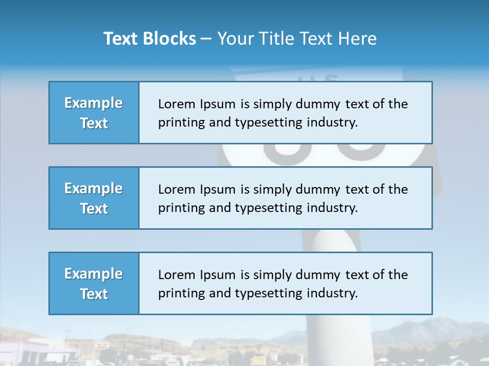 Sign Street Desert PowerPoint Template