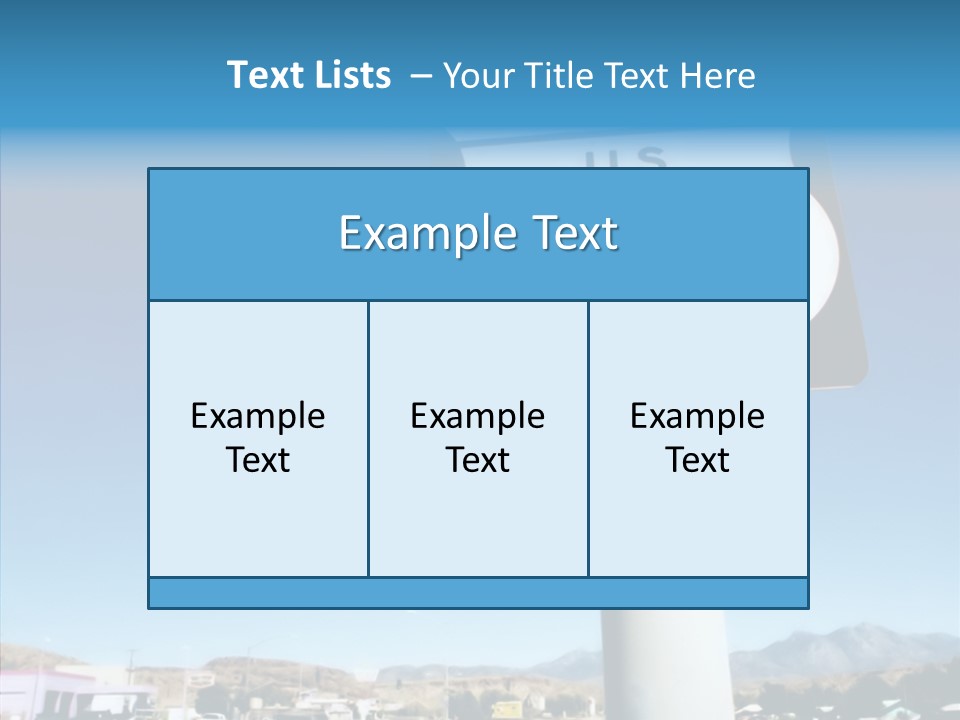 Sign Street Desert PowerPoint Template