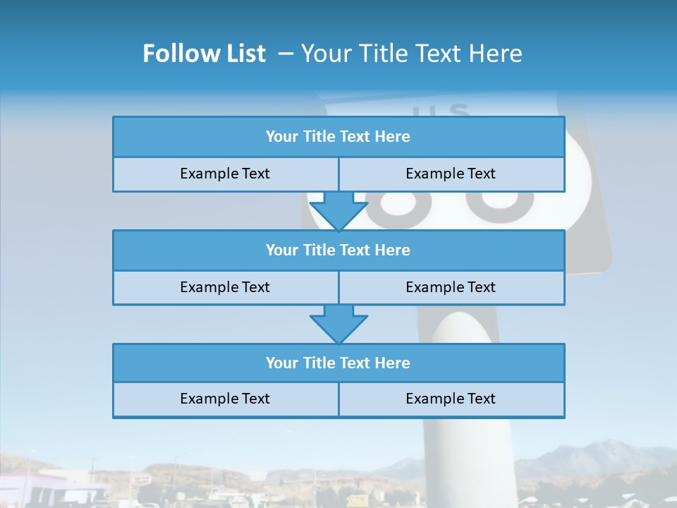 Sign Street Desert PowerPoint Template