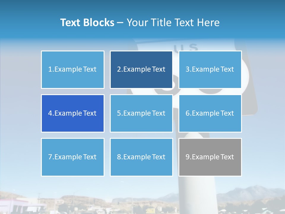 Sign Street Desert PowerPoint Template