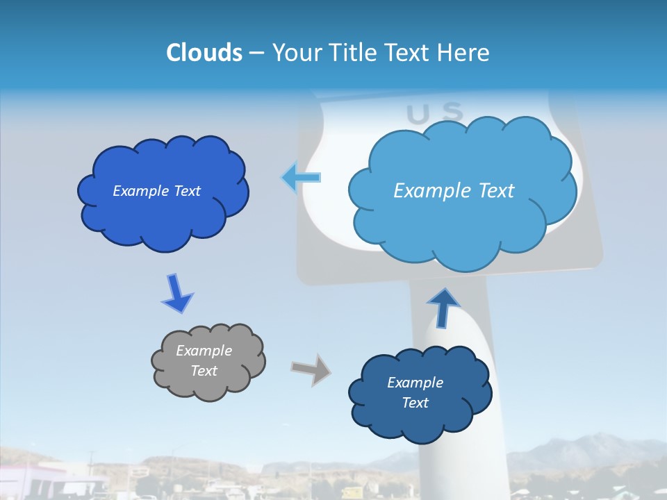 Sign Street Desert PowerPoint Template