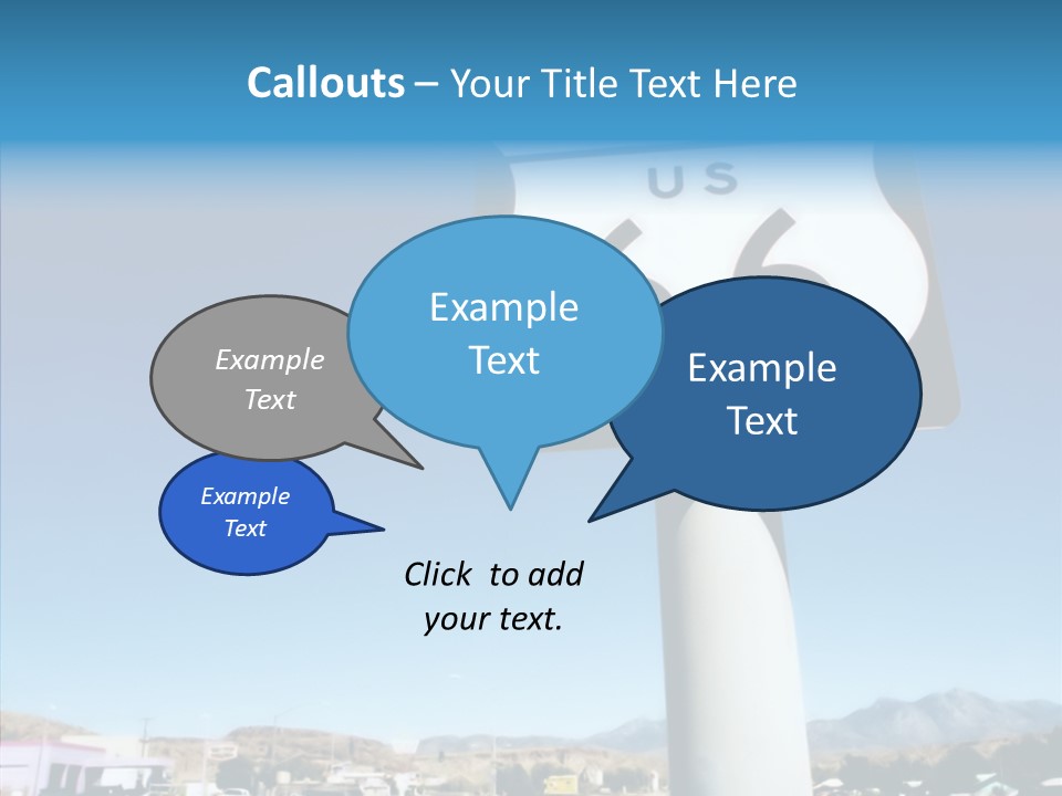 Sign Street Desert PowerPoint Template