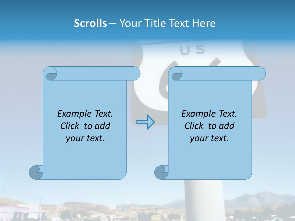 Sign Street Desert PowerPoint Template