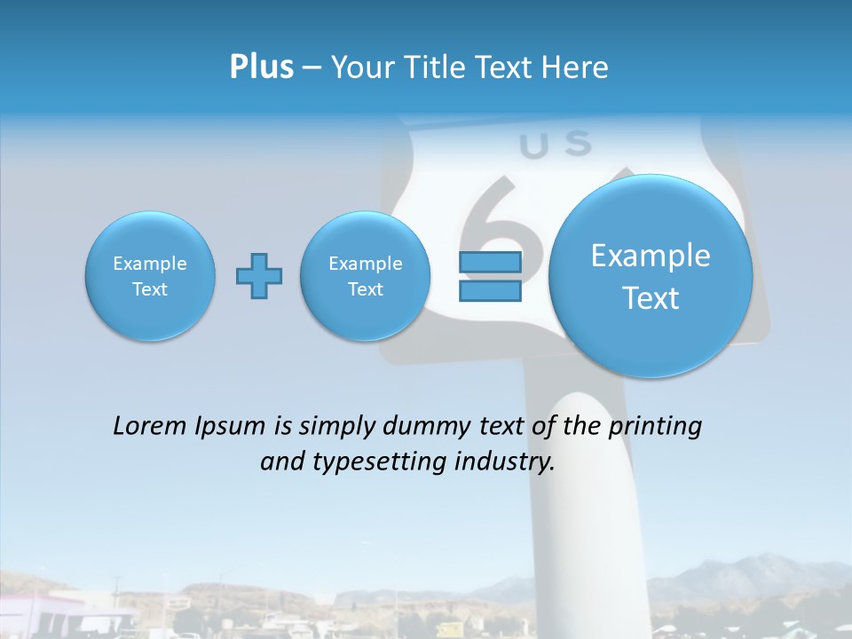 Sign Street Desert PowerPoint Template