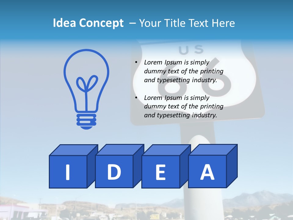 Sign Street Desert PowerPoint Template