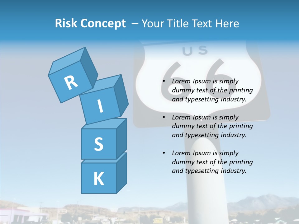 Sign Street Desert PowerPoint Template