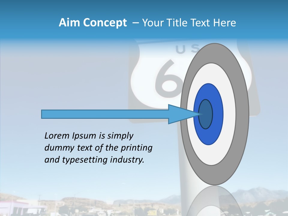 Sign Street Desert PowerPoint Template