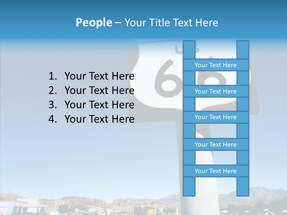 Sign Street Desert PowerPoint Template