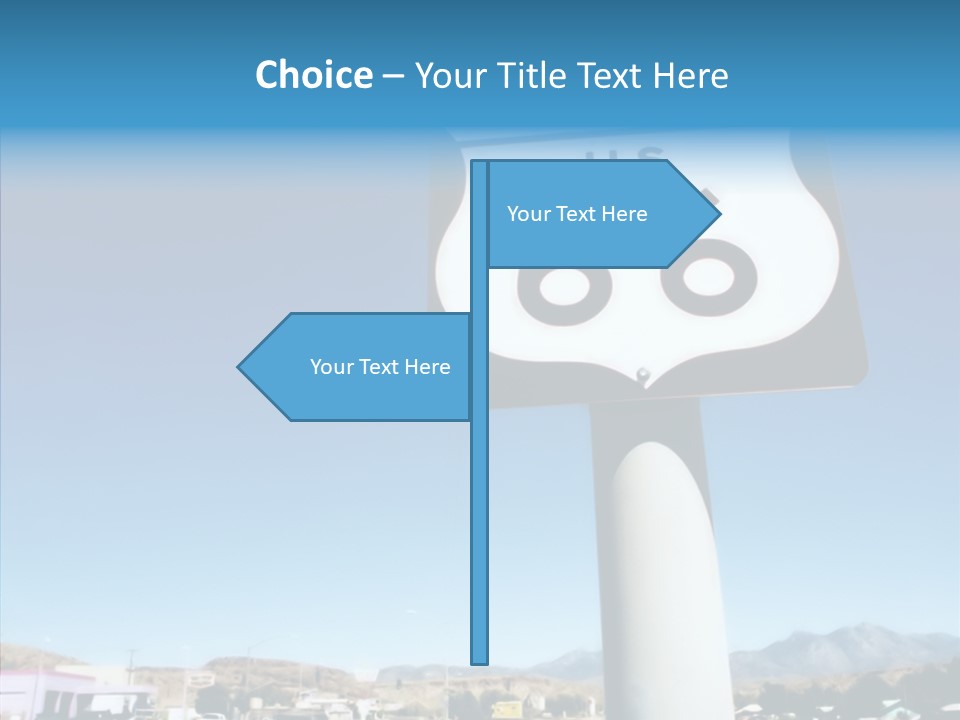 Sign Street Desert PowerPoint Template