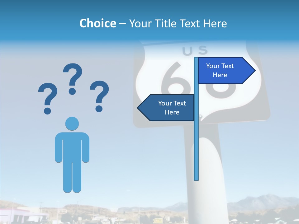 Sign Street Desert PowerPoint Template