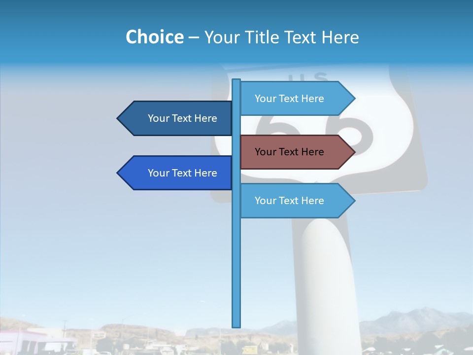 Sign Street Desert PowerPoint Template