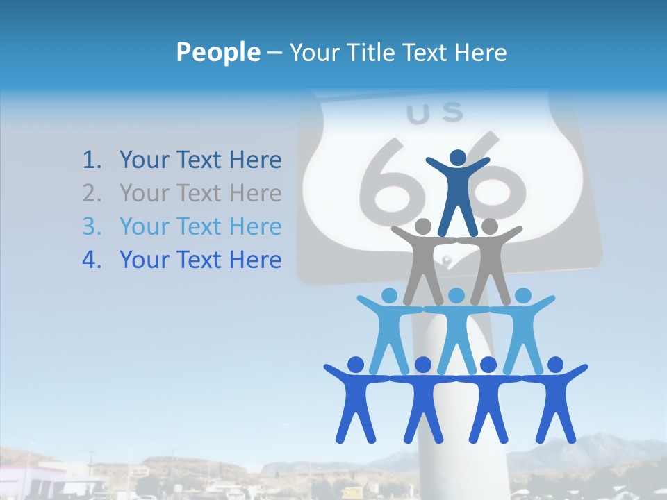 Sign Street Desert PowerPoint Template