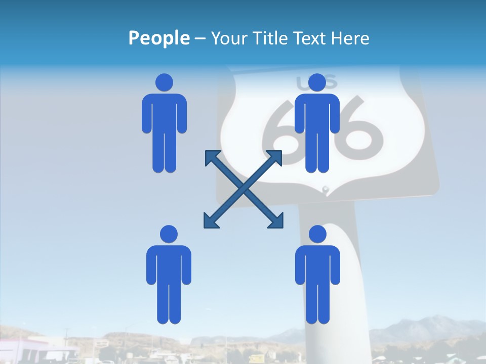 Sign Street Desert PowerPoint Template