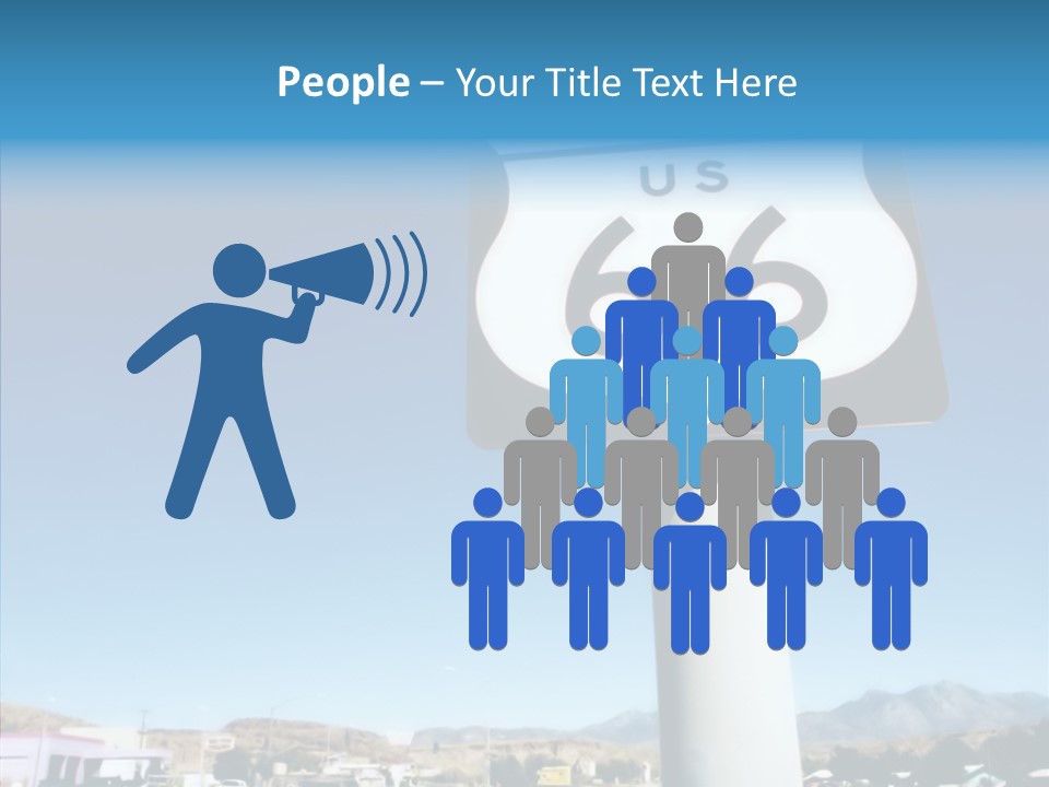 Sign Street Desert PowerPoint Template