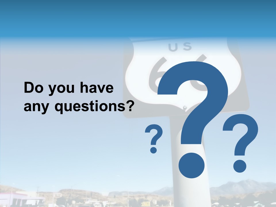 Sign Street Desert PowerPoint Template