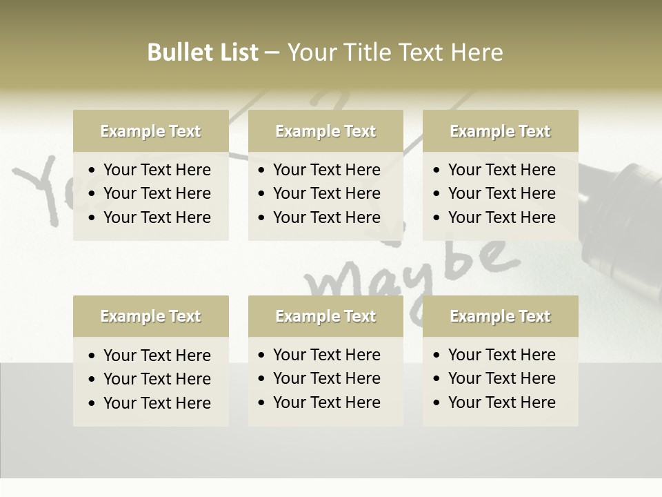 Event Wrong Yes PowerPoint Template