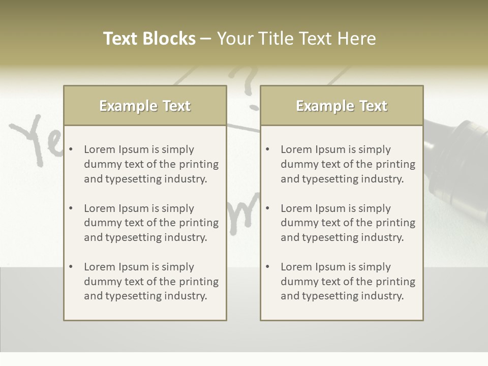 Event Wrong Yes PowerPoint Template