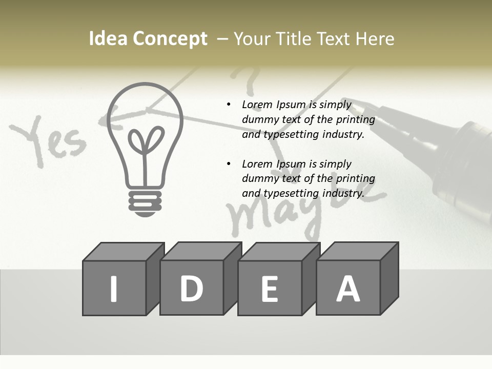 Event Wrong Yes PowerPoint Template
