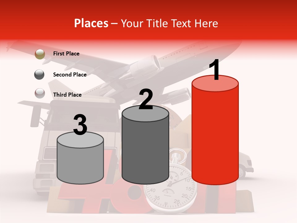 Van Cardboard Merchandise PowerPoint Template