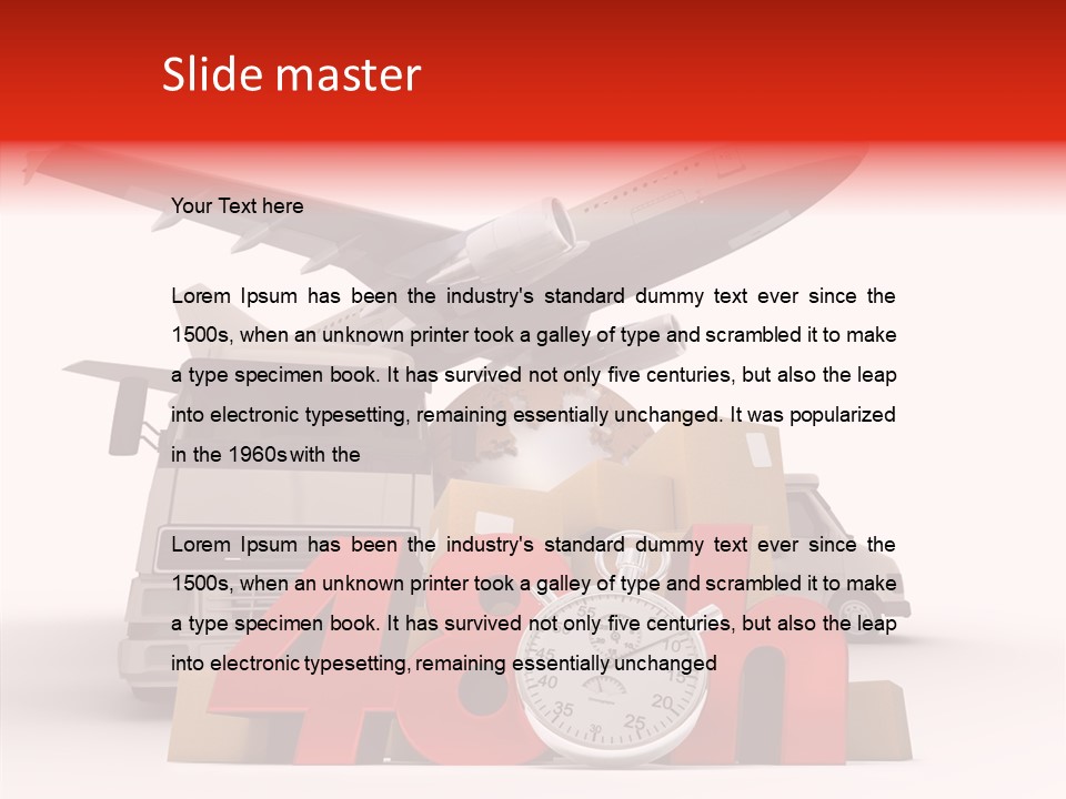 Van Cardboard Merchandise PowerPoint Template