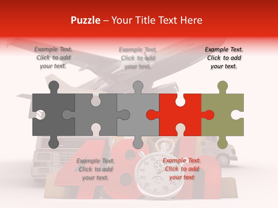 Van Cardboard Merchandise PowerPoint Template