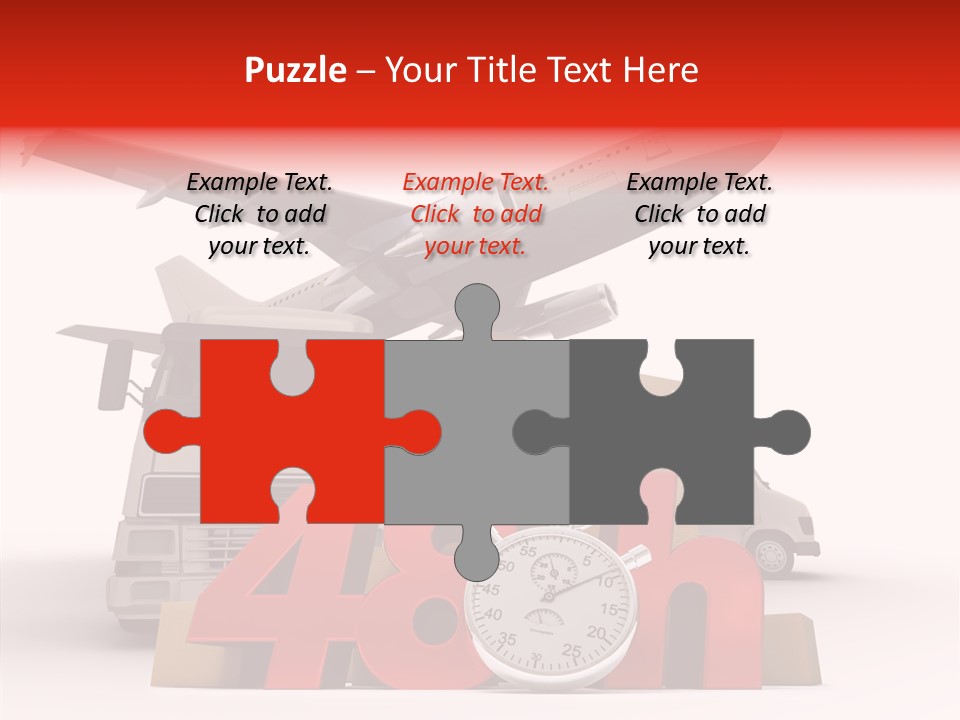 Van Cardboard Merchandise PowerPoint Template