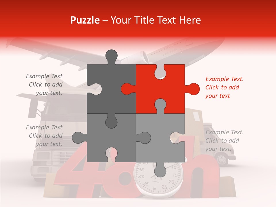 Van Cardboard Merchandise PowerPoint Template