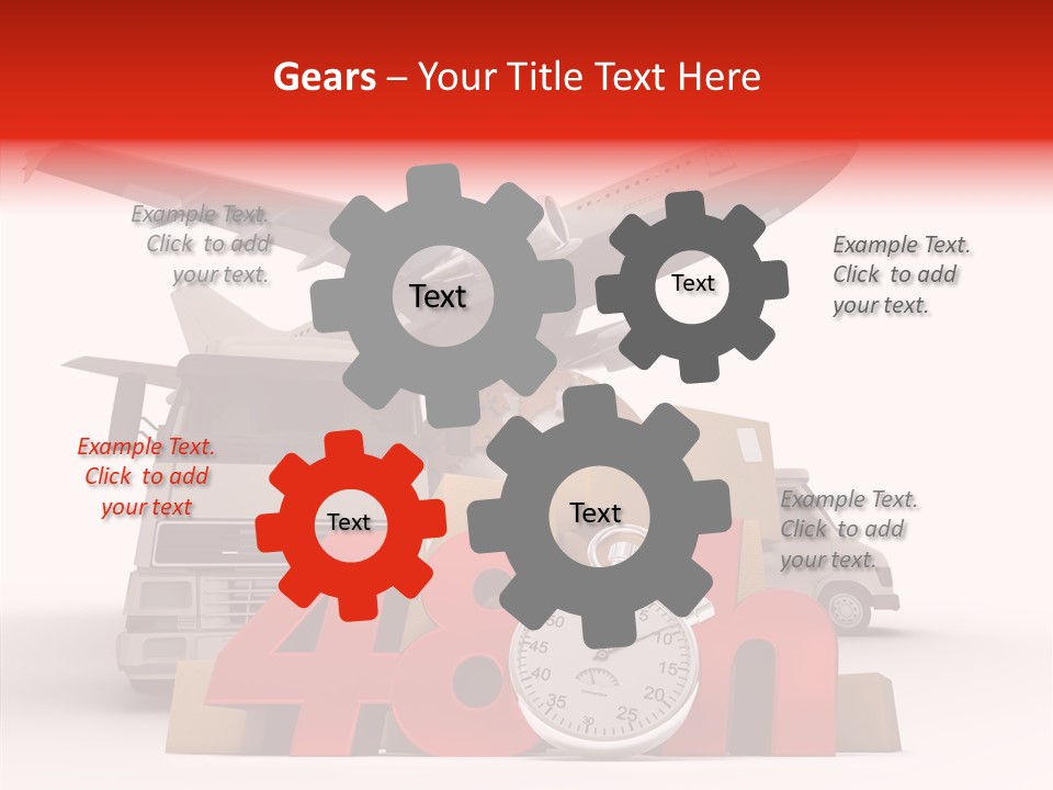 Van Cardboard Merchandise PowerPoint Template