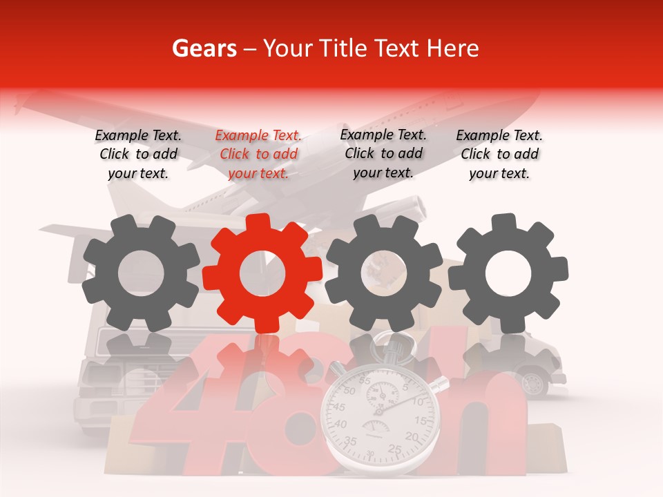 Van Cardboard Merchandise PowerPoint Template