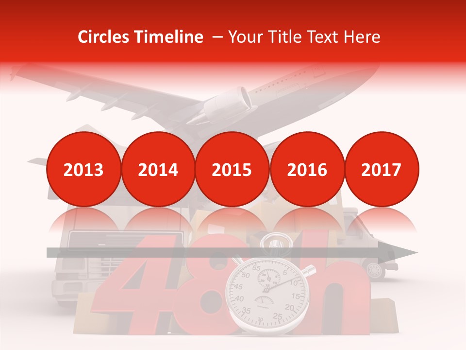 Van Cardboard Merchandise PowerPoint Template