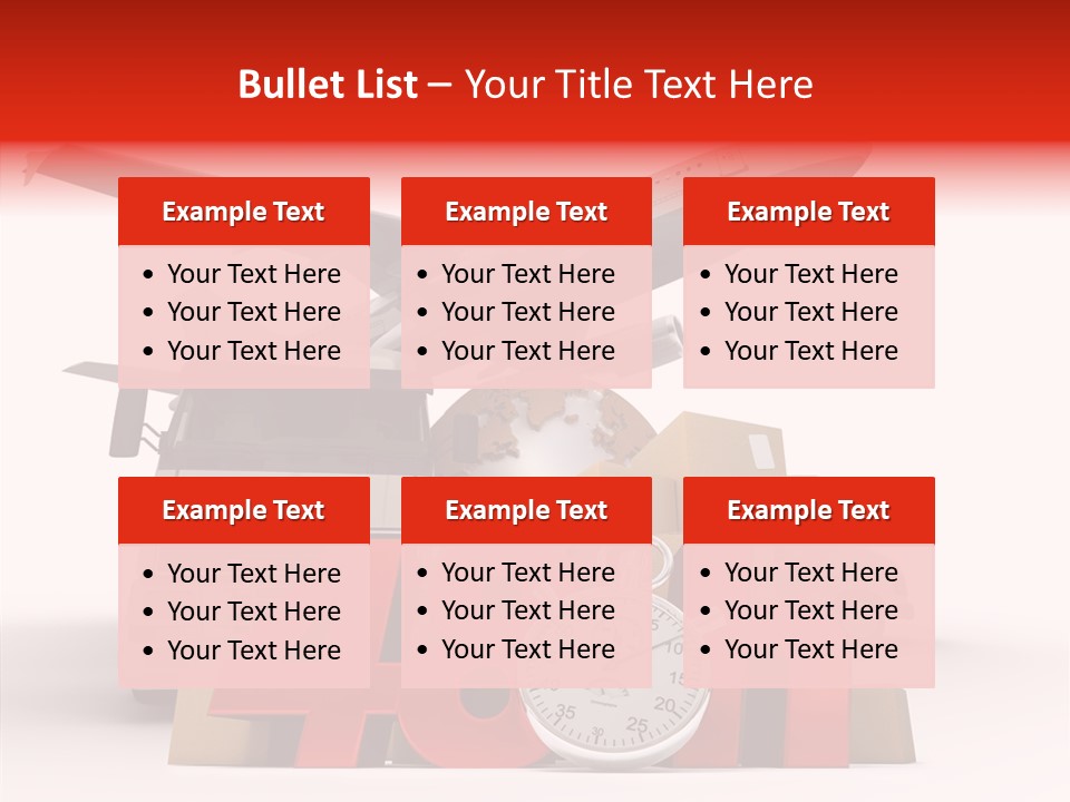 Van Cardboard Merchandise PowerPoint Template