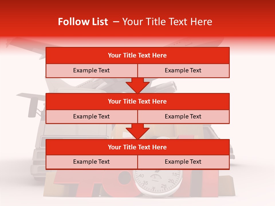 Van Cardboard Merchandise PowerPoint Template