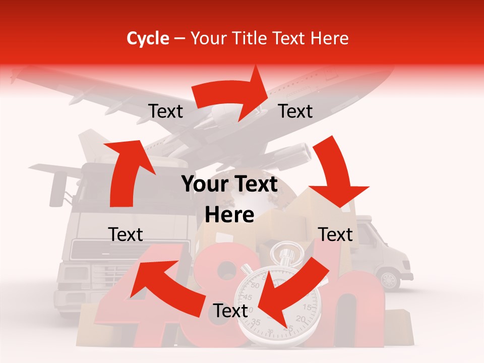 Van Cardboard Merchandise PowerPoint Template